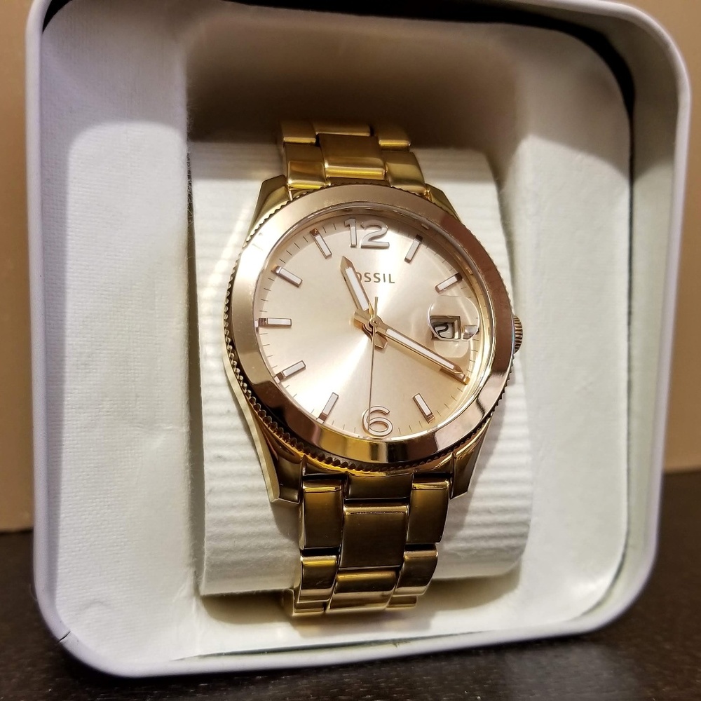 Fossil Women's Perfect Boyfriend Rose Gold Watch